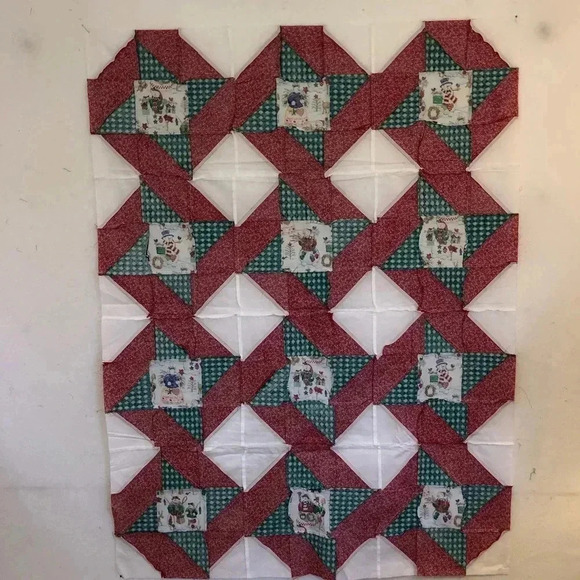 Handmade Christmas Quilt Top - Picture 5 of 8